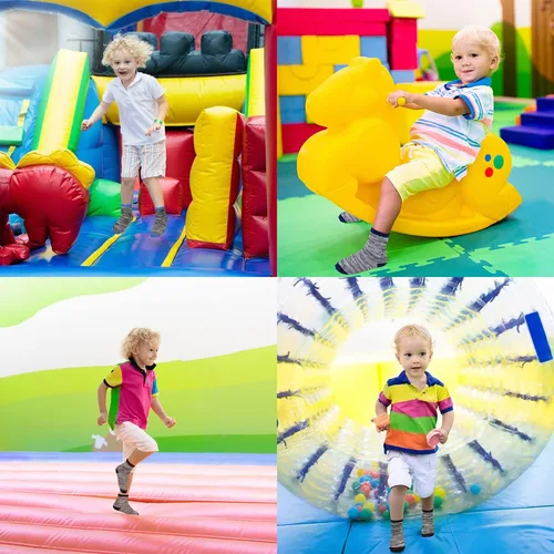 Vista 2 de Calcetines antideslizantes para niños 9 pares de calcetines antideslizantes Skibeaut para niños de 1 a 7 años