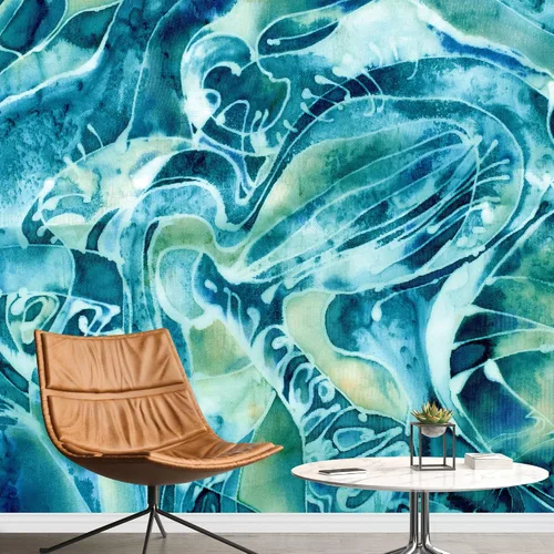 Vista 22 de wall26 - Pintura de arte abstracto marrón y beige - Mural de pared extraíble Papel pintado autoadhesivo grande - 66x96 pulgadas