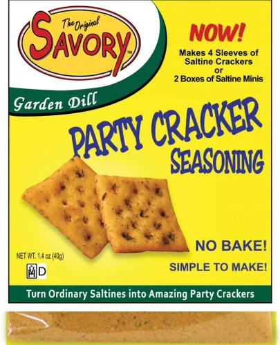 Vista 11 de Condimento salado Savory Saltine, 1.4 onzas, eneldo de jardín, 1 paquete
