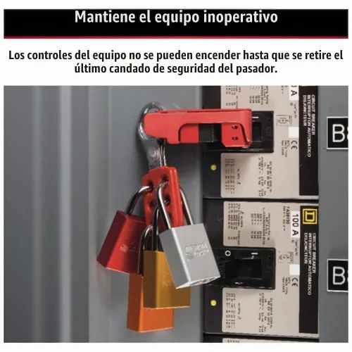 Vista 5 de Master Lock 416 Bloqueo Tagout Seguridad Hasp, Rojo