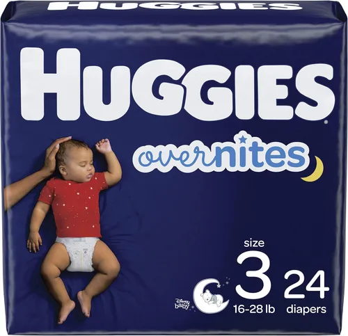 Vista 22 de Huggies Pañales Overnites: pañales para bebé, talla 6 (35+ libras), 72 unidades, el embalaje puede variar