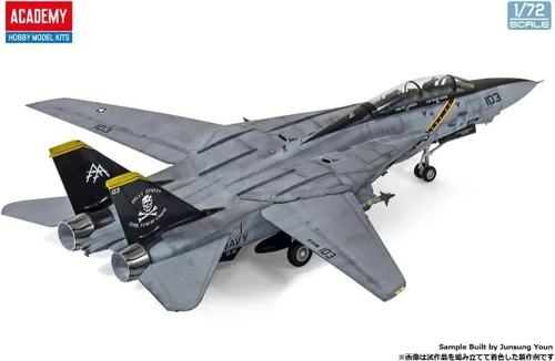 Vista 3 de Academy 1/72 US Navy F-14B Tomcat VF-103 Jolly Rogers modelo de plástico 12578
