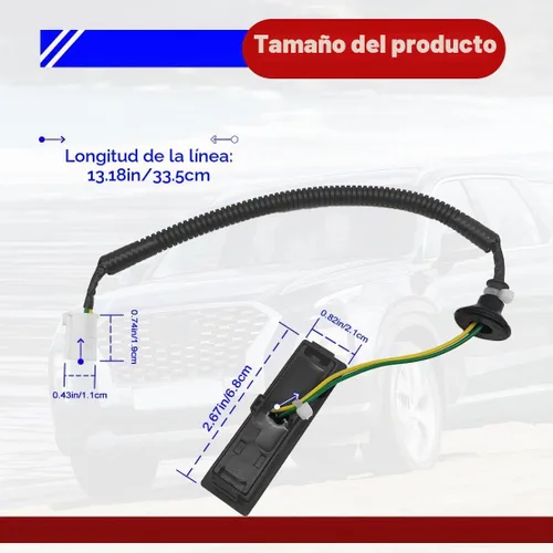 Vista 2 de Interruptor de liberación abierta para maletero trasero compatible con Nissan Pathfinder 2013-2020, interruptor de tapa de portón trasero con botón