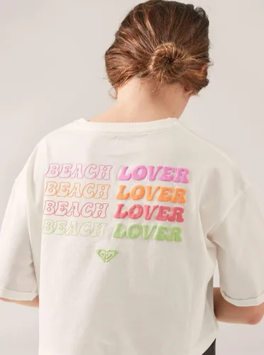 Vista 2 de Roxy Call You Mine Boxy Camiseta de gran tamaño para niña, Mapa