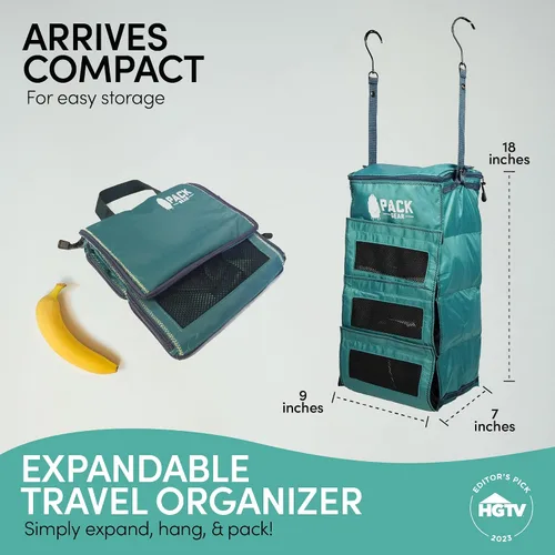 Vista 2 de Pack Gear Organizador de equipaje colgante nuestro inserto de armario de mano cabe fácilmente en el interior - Nuestro organizador de equipaje