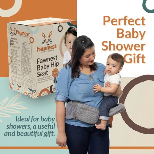 Vista 8 de Portabebés de cadera para bebés – Portabebés ergonómico y ajustable para recién nacidos a niños pequeños con asiento de cadera – Extensor