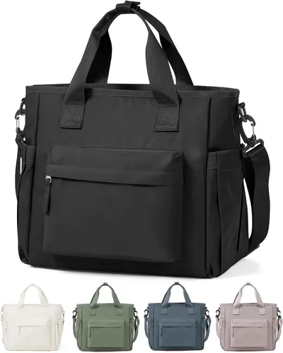 Vista 10 de Bolsa de almuerzo para mujer, caja de almuerzo grande para adultos para mujeres y hombres, bolsa de almuerzo aislada con bandolera para trabajo