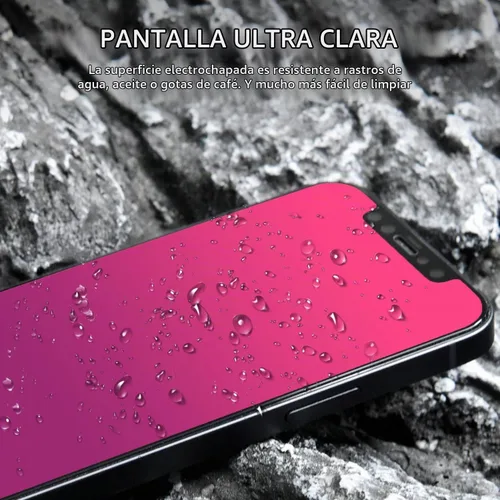 Vista 7 de EGKimBa Protector de pantalla de privacidad compatible con iPhone 11 Pro Max/iPhone XS Max, 6.5 pulgadas, degradado colorido electrochapado