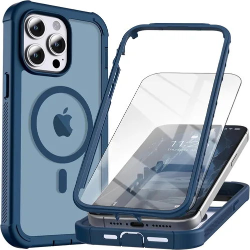 Vista 22 de Funda magnética para iPhone SE 3ª y 2ª [protector de pantalla] [compatible con MagSafe] [protección contra caídas de grado militar]