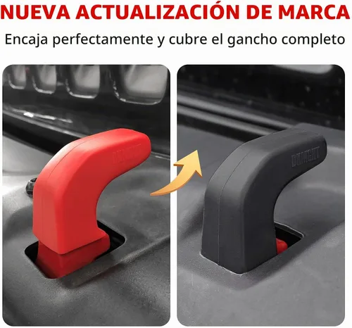 Vista 3 de Cubiertas de gancho de remolque de parachoques de fábrica (actualización) para Jeep Wrangler JK JL Gladiator TJ, accesorios protectores negros