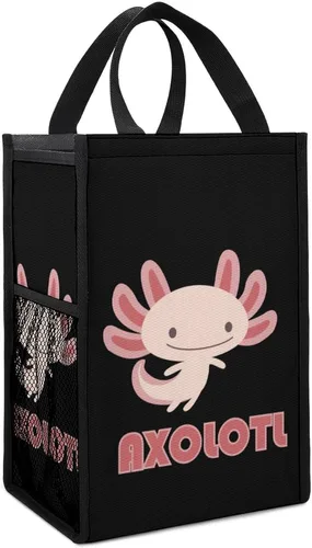 Vista 7 de Cute Axolotls Lunch Bags for Women Men Insulated Lunch Box Reusable Tote Bag for Home Office