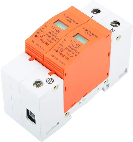 Vista 9 de 2 Polo 1 Pieza Dispositivo DIN Rail Montaje Protector Dispositivo de Baja Tensión 10-20KA 420V Electrónico