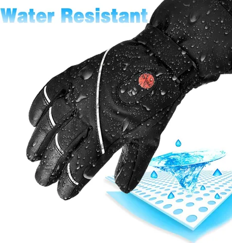 Vista 7 de Guantes Calefactables Mejorados para Hombres y Mujeres, Guantes Mitones Eléctricos de Batería para Esquí y Motocicleta