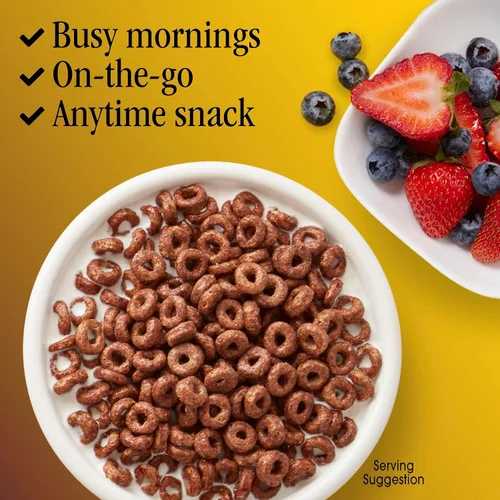 Vista 7 de Chocolate Cheerios, Cereal de desayuno sin gluten saludable para el corazón, hecho con avena integral, 11 onzas