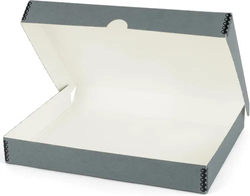 Vista 36 de Lineco Caja de almacenamiento de folio de archivo. Caja de almacenamiento con borde de metal, tapa de concha. 9.5 x 12.5 x 1.75 pulgadas.