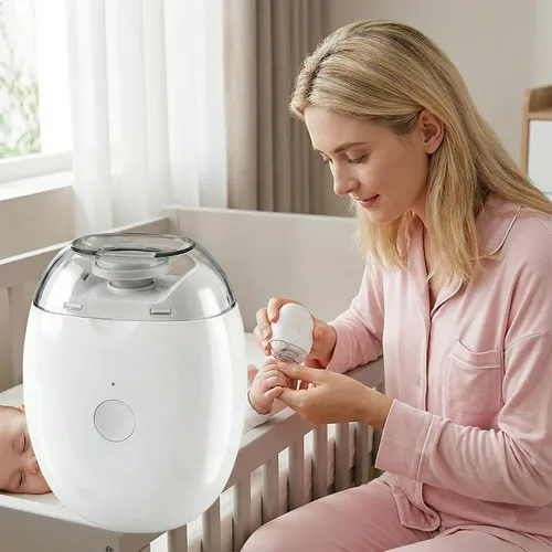 Vista 4 de Molinillo automático de uñas 3 en 1 y cortaúñas, con luz LED y 3 velocidades para recortar silenciosamente 360°, cuidado de uñas suave e indoloro