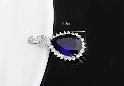 Vista 4 de Crystalline Azuria Jewelry Sets for Women Wedding Jewelry Sets Bridal Jewelry Set with Necklace and Earring for Bride Cubic Zirconia Bridesmaid