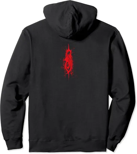 Vista 2 de Slipknot Sudadera con capucha con logotipo oficial, Negro, S