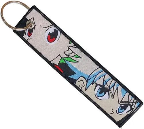 Vista 12 de 1 Pack Anime Etiqueta de Llavero Jet Etiqueta de Llavero Dibujos Animados Bordados con Llavero para Motocicletas Accesorios de Coche