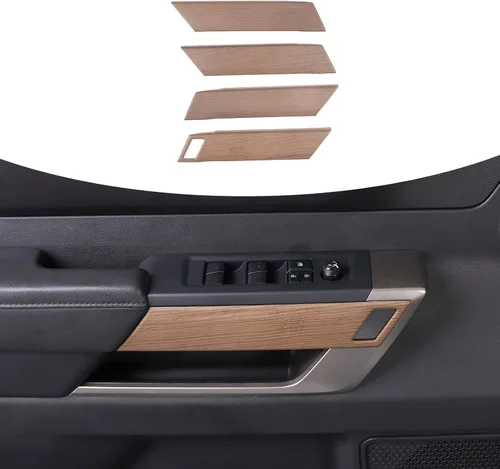Vista 20 de Tira de decoración de panel de puerta interior de automóvil ABS para Toyota Tundra 2022 Protección de la puerta del automóvil, accesorios de moldura