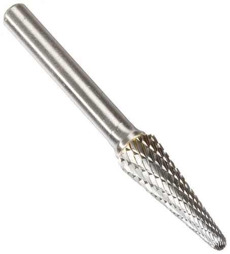 Vista 16 de Drill America SA-1 Rebaba de carburo/lima giratoria cilíndrica de doble corte para amoladora de troquel de 1/4" de diámetro x 5/8" de longitud