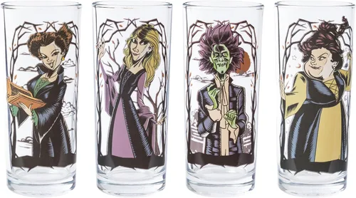 Vista 14 de Silver Buffalo Disney Pixar Coco - Juego de 4 vasos con diseño del Día de los Muertos, 10 onzas