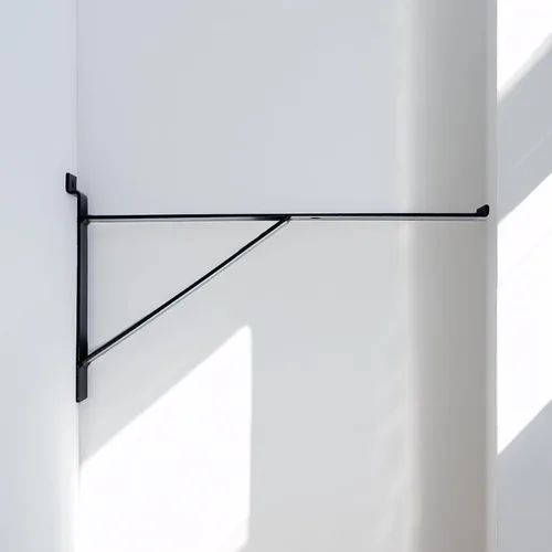 Vista 9 de Soporte de estante Slatwall negro de 12 pulgadas con soporte y labio, paquete de 2