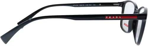 Vista 3 de Prada Linea Rossa Lifestyle PS 04IV 1AB1O1 - Gafas de sol rectangulares (plástico, 2.165 in), color negro, Negro