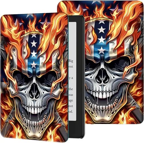 Vista 20 de Funda para Kindle de 6 pulgadas (11.ª generación, versión 2024/2022) delgada de piel sintética, ajustable, multiángulo, Smart Shell con función