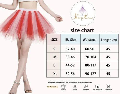 Vista 4 de BeryLove Falda de baile de burbujas estilo tutú vintage de los años 50 para mujer