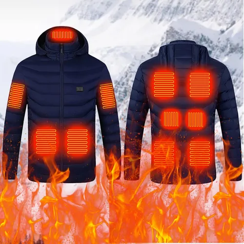 Vista 2 de Chaqueta térmica, chalecobufanda, abrigos de calefacción eléctrica, sin mangas, para hombres y mujeres, cálido cárdigan de esquí, abrigo térmico