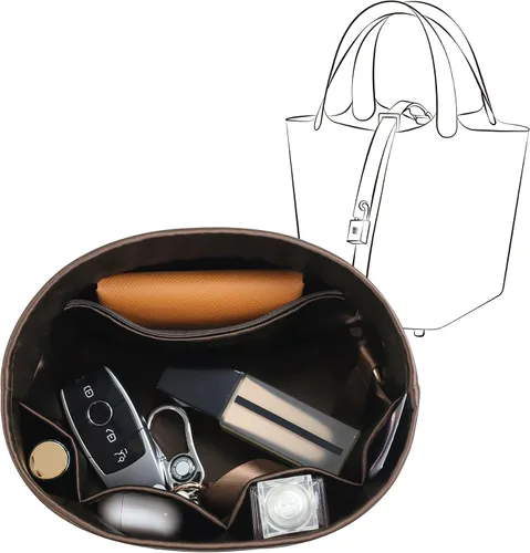 Vista 26 de Se adapta a Picotin 18 bolsas, inserto organizador de bolso de seda de alta calidad, suave al tacto y ligero, organizador de lujo con caja de regalo