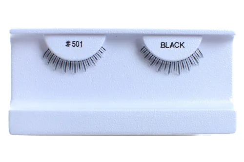 Vista 21 de 100 pares de pestañas postizas 100% cabello humano negro natural #412