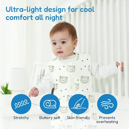 Vista 2 de TotAha Baby Sleep Sacks 3-Pack, 0.5 TOG Wearable Blanket, 3-6-15-24 Months León Boho