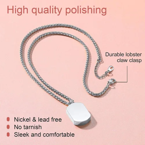 Vista 54 de FindChic Collares personalizados con urna para cenizas, barra vertical, gato, luna, reloj de arena, garra de perro, acero inoxidable, chapado en oro