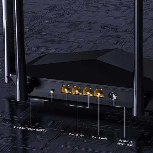 Vista 6 de Tenda N300 Router WIFI inalámbrico con antena de alta potencia 5dBi (F3), Negro