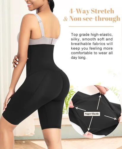 Vista 5 de FeelinGirl Women's Waist Trainer Shorts Tummy Control Body Shaper Shapewear Thigh Slimmer Corset High Waist Leggings
