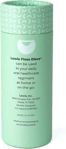 Vista 8 de Lewie Discos de hilo dental – Sistema de hilo dental portátil de 32 unidades, alternativa ergonómica de púas de hilo dental, dispensador de viaje