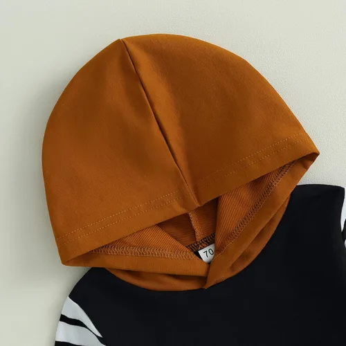 Vista 4 de Hoanselay Conjunto de sudadera de manga larga con capucha y pantalones de otoño e invierno para bebé niño