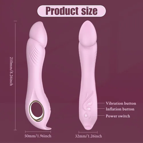 Vista 3 de Vibradores de punto G, anillo vibrador para parejas, vibrador para parejas, juguetes sexuales para mujeres y hombres (color: rosa)