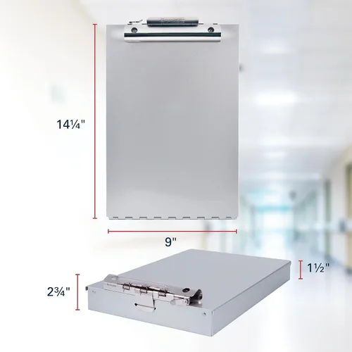 Vista 2 de Saunders Recycled Aluminum Redi-Rite Storage Clipboard with Self-Locking Latch – Lightweight, Weather-Resistant Lacquer Finish Stationery Box.