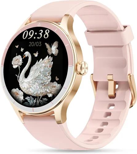 Vista 12 de Reloj inteligente para mujeres, mujeres y hombres, reloj de fitness de 1.27 pulgadas [caja de 1.614 in] con recepción de llamadas/marcación, monitor