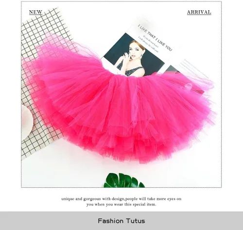Vista 51 de REETAN Falda tutú de ballet de 6 capas de tul corto tutús para mujer