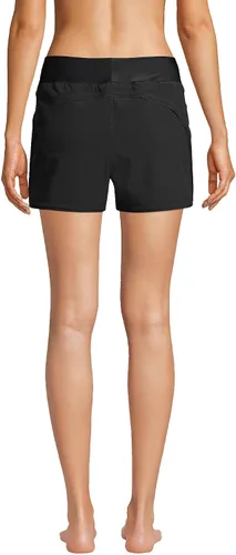 Vista 2 de Lands' End Pantalones cortos de natación con cintura elástica de secado rápido de 3 pulgadas para mujer