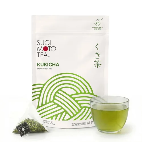 Vista 13 de SUGIMOTO TEA Genmaicha japonesa con verde matcha 20 bolsitas de té 100% fabricado en Japón, Shizuoka, Sencha con arroz tostado y matcha, 20 bolsas