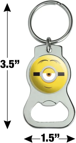 Vista 3 de Graphics and More Minions Stuart - Llavero facial con abrebotellas