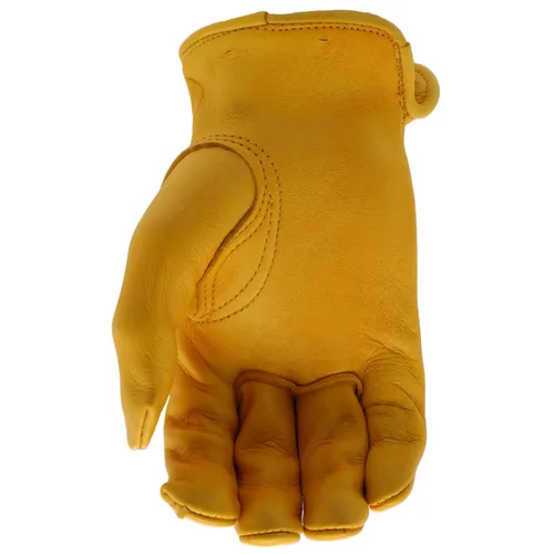 Vista 4 de Guantes de trabajo BOSS para hombre, de piel de ciervo de grano premium