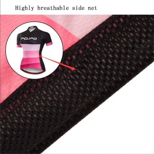 Vista 9 de Maillot de ciclismo para mujer, camiseta de manga corta para bicicleta de montaña