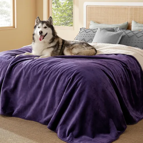 Vista 43 de Bedsure - Mantas impermeables para perros pequeños - Manta de felpa de sherpa con impresión suave lavable para perros y gatos, protector de muebles