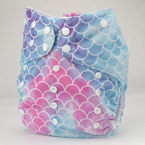 Vista 2 de Pañal de tela de 2 a 7 años de edad, bolsillo reutilizable lavable Junior Grande Azul